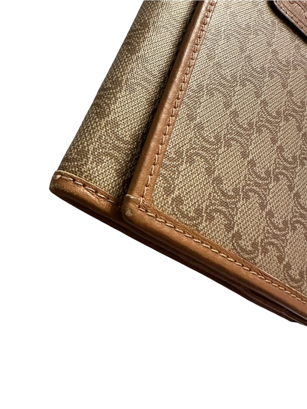 Vintage CELINE Macadam Triomphe Bifold Wallet Beige Coated Canvas - Picture 5 of 14